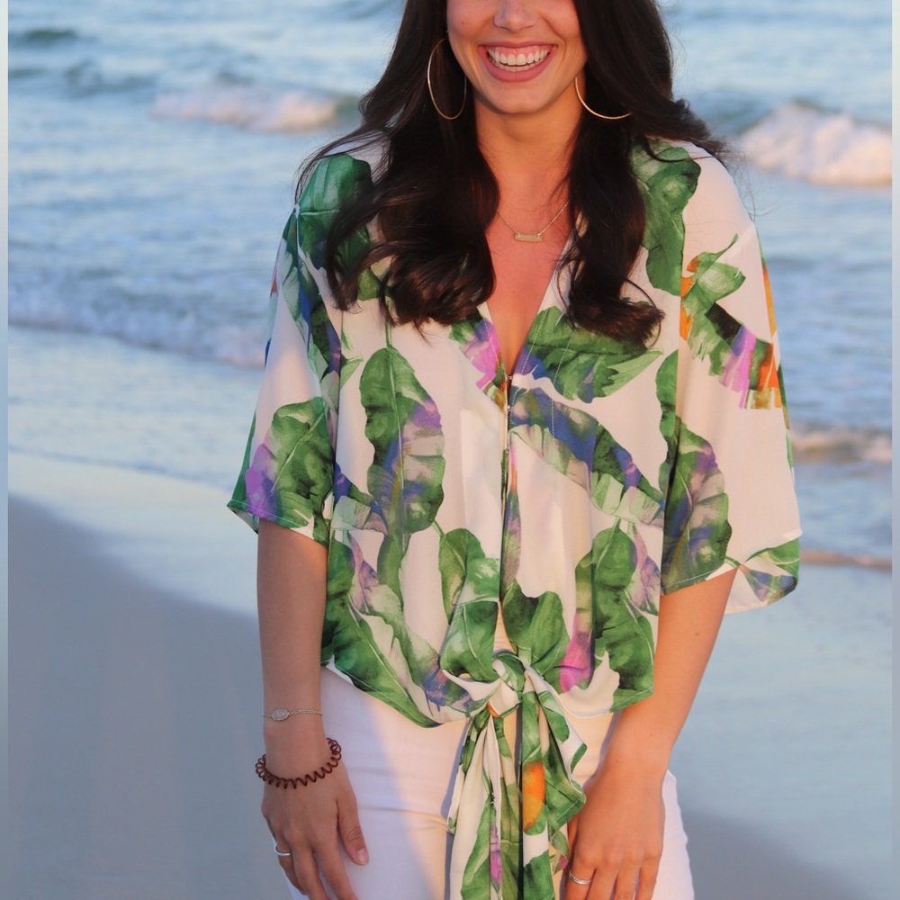 Buddy Love Tie Front Top